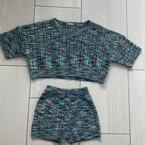 Crop Sweater & Shorts Set